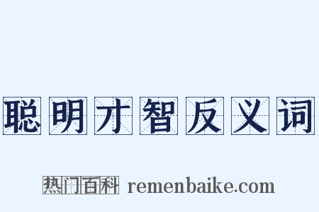 聪明才智反义词是什么意思的图片